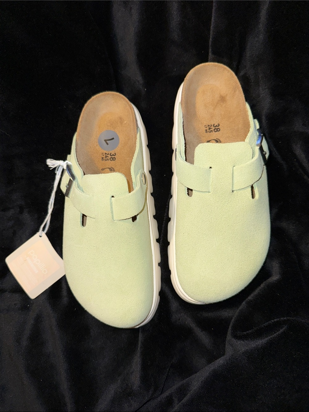 Birkenstock Papillo Comfort Slip-On Clogs in Light Green -